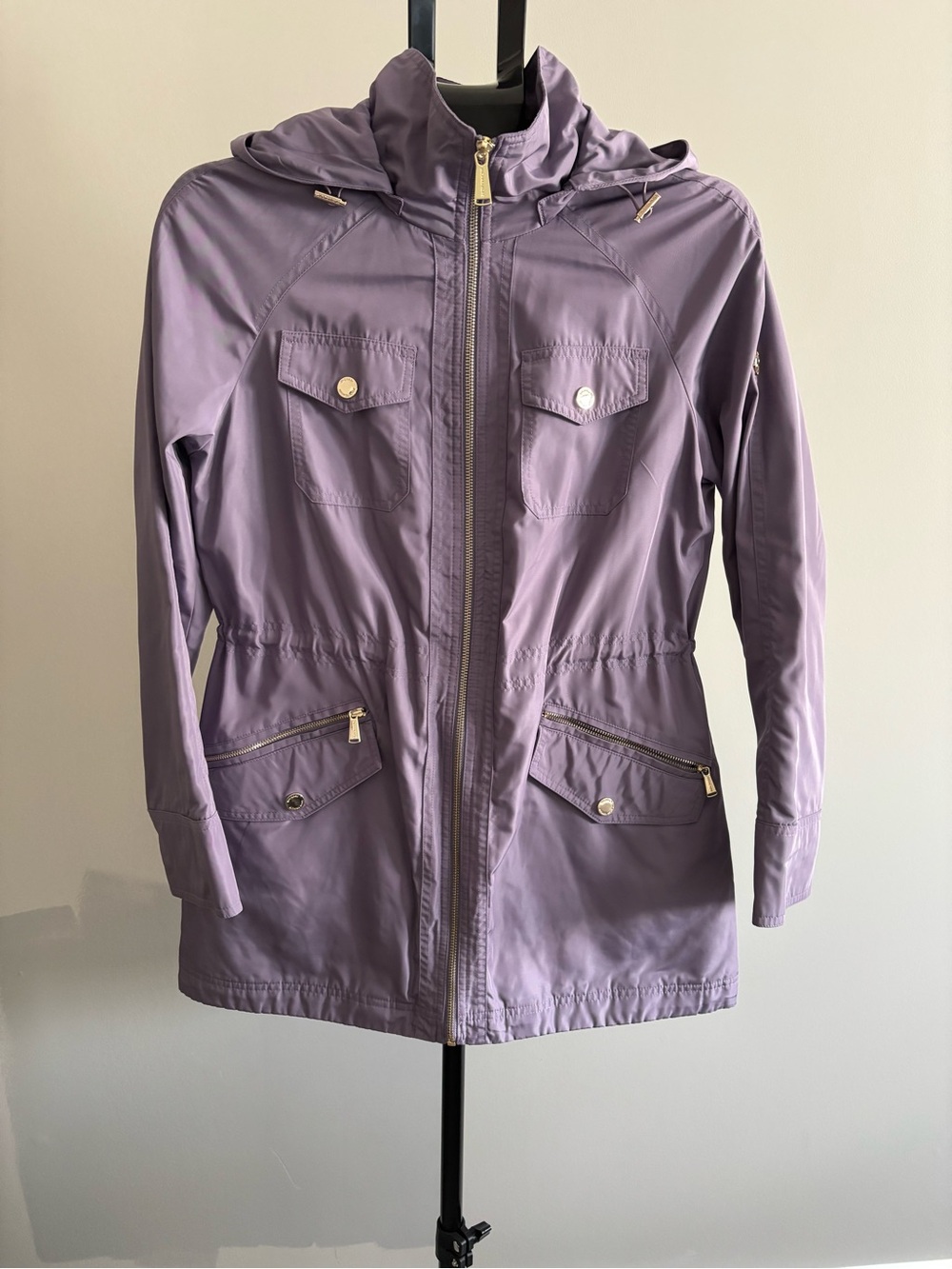 Michael Kors Lavender Hooded Anorak Utility Jacket